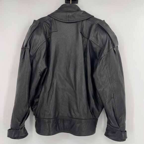 Michael Hoban North Beach Black Leather Jacket Size 38 Made in USA - Picture 6 of 14